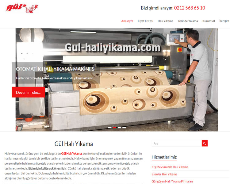 Gül halı yıkama fabrikası
