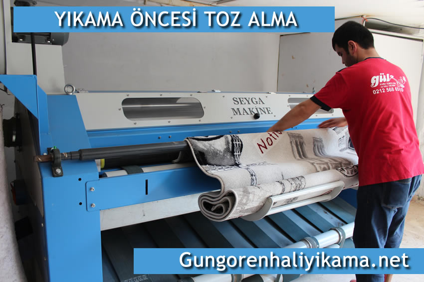 Güngören Halı Yıkama, yıkama öncesi toz alma
