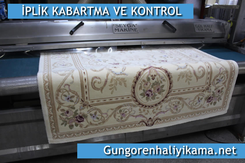 Güngören Halı Yıkama iplik kabartma ve kontrol işlemi